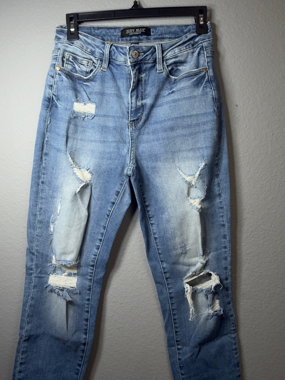 Judy Blue Distressed Light Wash Boyfriend Jeans